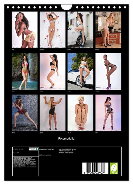 Produktbild: Fotomodelle (Wandkalender 2026 DIN A4 hoch), CALVENDO Monatskalender