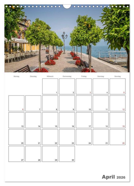 Produktbild: GARDASEE Terminplaner (Wandkalender 2026 DIN A3 hoch), CALVENDO Monatskalender