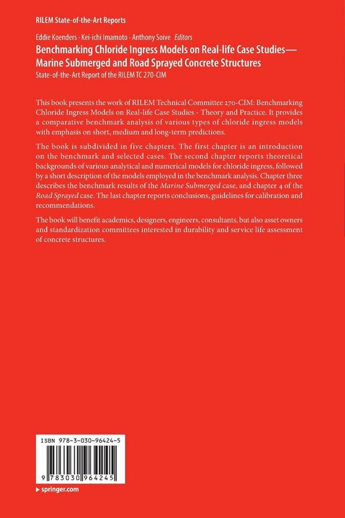 Produktbild: Benchmarking Chloride Ingress Models on Real-life Case Studies&mdash;Marine Submerged and Road Sprayed Concrete Structures