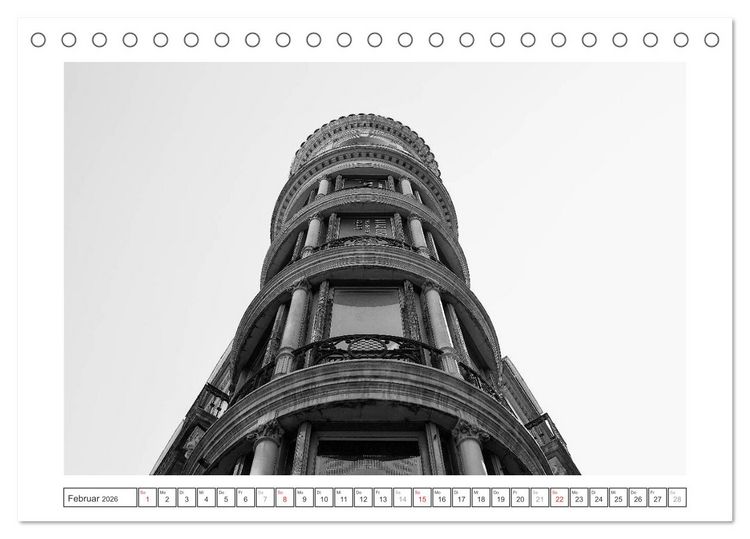 Produktbild: Barcelona Photografien in Schwarz / Wei&szlig; (Tischkalender 2026 DIN A5 quer), CALVENDO Monatskalender
