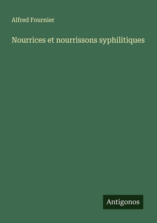 Produktbild: Nourrices et nourrissons syphilitiques