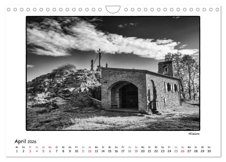 Produktbild: RH&Ouml;N SCHWARZ-WEISS (Wandkalender 2026 DIN A4 quer), CALVENDO Monatskalender