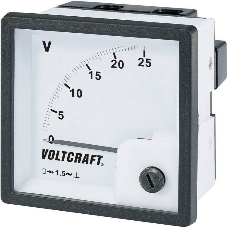 Produktbild: VOLTCRAFT AM-72x72/25V AM-72x72/25V Analog-Einbaumessger&auml;t AM-72x72/25V 25V Drehspule