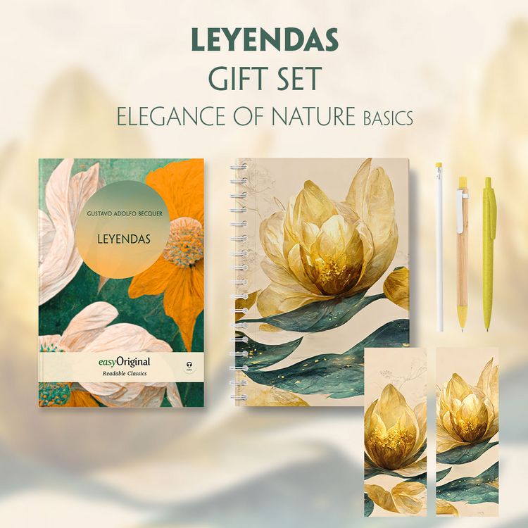 Produktbild: Leyendas (with audio-online) Readable Classics Geschenkset + Eleganz der Natur Schreibset Basics