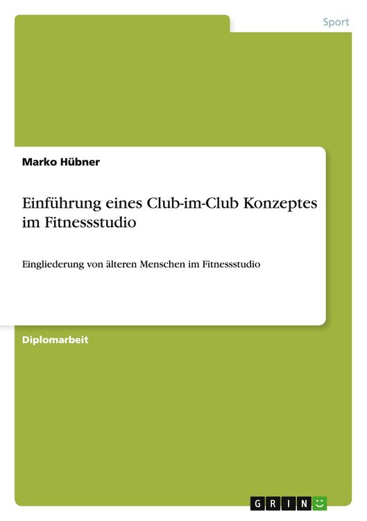 Produktbild: Einf&uuml;hrung eines Club-im-Club Konzeptes im Fitnessstudio