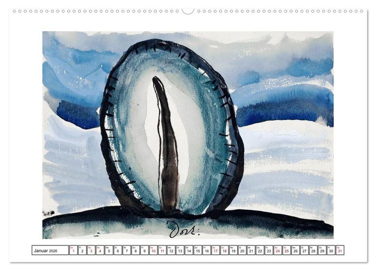 Produktbild: Arthur Dove - Abstrakte Impressionen (hochwertiger Premium Wandkalender 2026 DIN A2 quer), Kunstdruck in Hochglanz