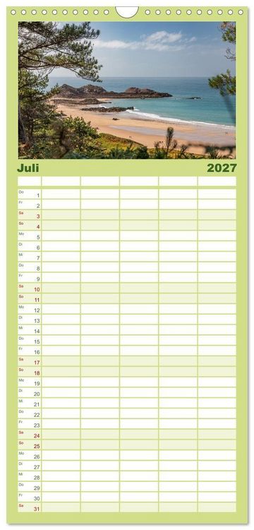 Produktbild: Familienplaner 2027 - Smaragdk&uuml;ste C&ocirc;te d'&Eacute;meraude. Der malerische Norden der Bretagne mit 5 Spalten (Wandkalender, 21 x 45 cm) CALVENDO