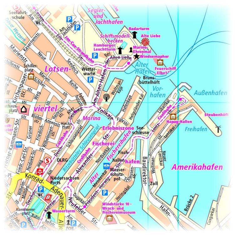 Cuxhaven mit Helgoland 1:16 000