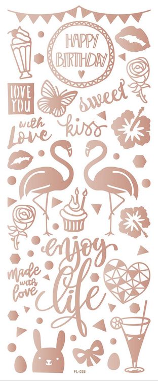 Produktbild: Folia  Relief-Sticker BASIC, ca. 10x24cm, 10 Blatt sortiert