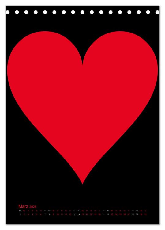 Produktbild: Foto- und Bastelkalender "LIEBE" in der Farbe Schwarz (Tischkalender 2026 DIN A5 hoch), CALVENDO Monatskalender