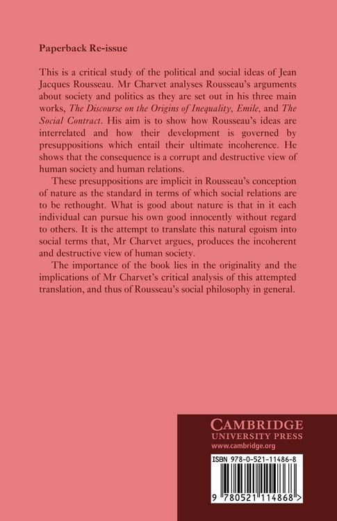 Produktbild: The Social Problem in the Philosophy of Rousseau