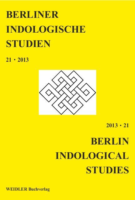 Produktbild: Berliner Indologische Studien, Band 21