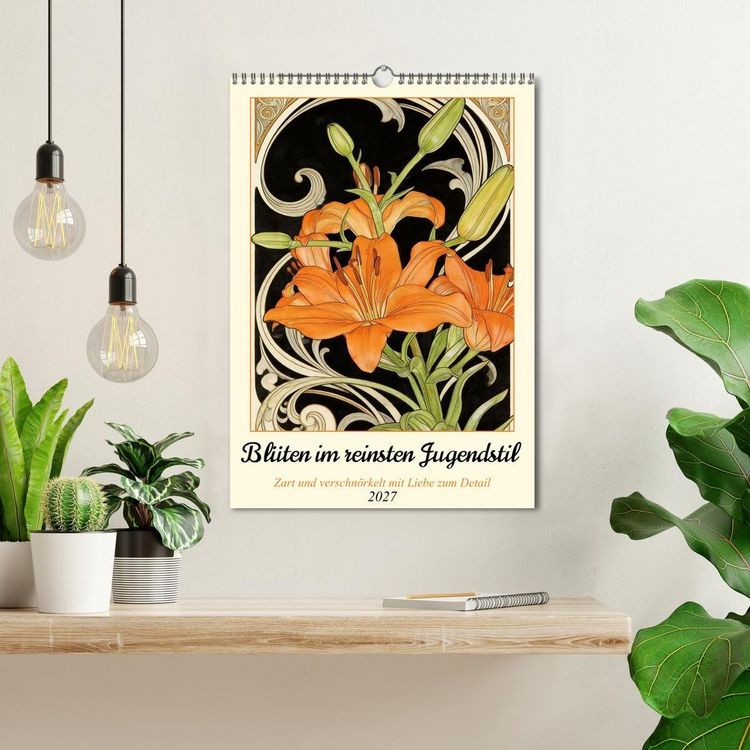 Produktbild: Bl&uuml;ten im reinsten Jugenstil (Wandkalender 2027 DIN A3 hoch), CALVENDO Monatskalender
