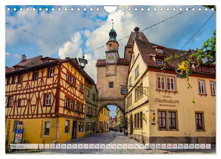 Produktbild: Rothenburg ob der Tauber Impressionen (Wandkalender 2026 DIN A4 quer), CALVENDO Monatskalender