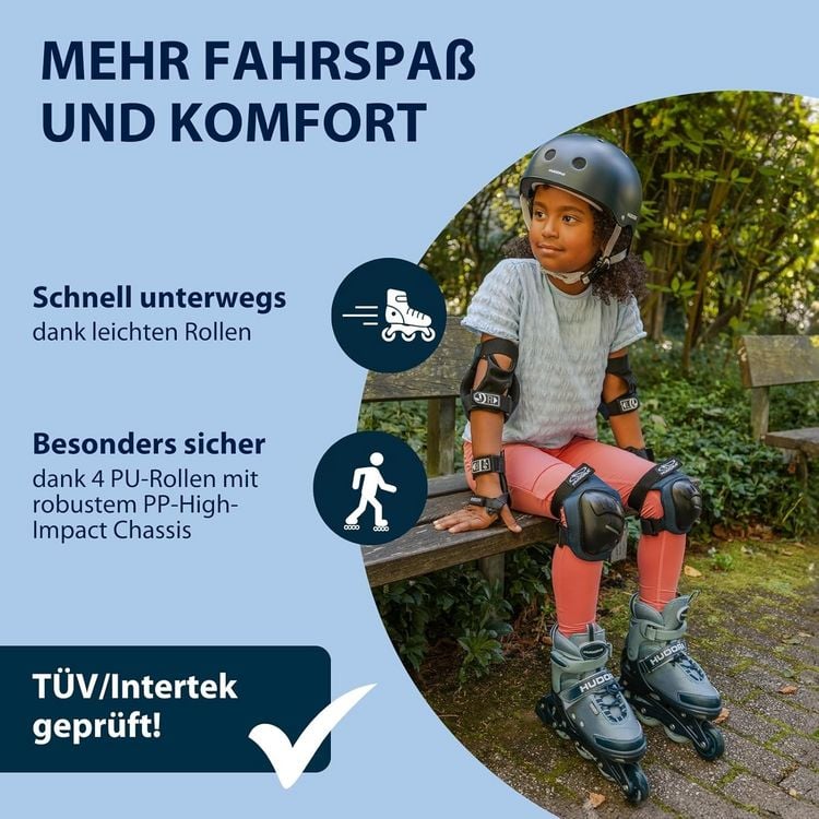 Produktbild: HUDORA 28248 - Inline Skates, Leon 2.0 ocean, Gr. 33-36