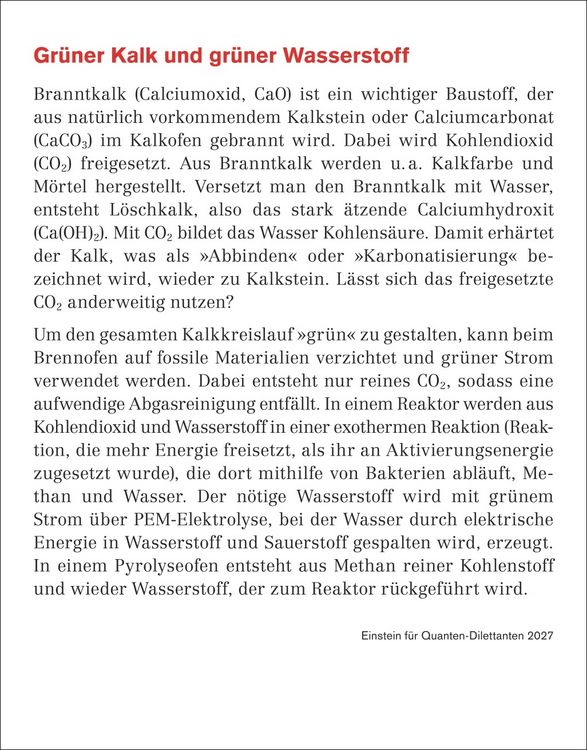 Produktbild: Einstein f&uuml;r Quanten-Dilettanten Tagesabrei&szlig;kalender 2027 - Ein vergn&uuml;glicher Crashkurs in Sachen Naturwissenschaften