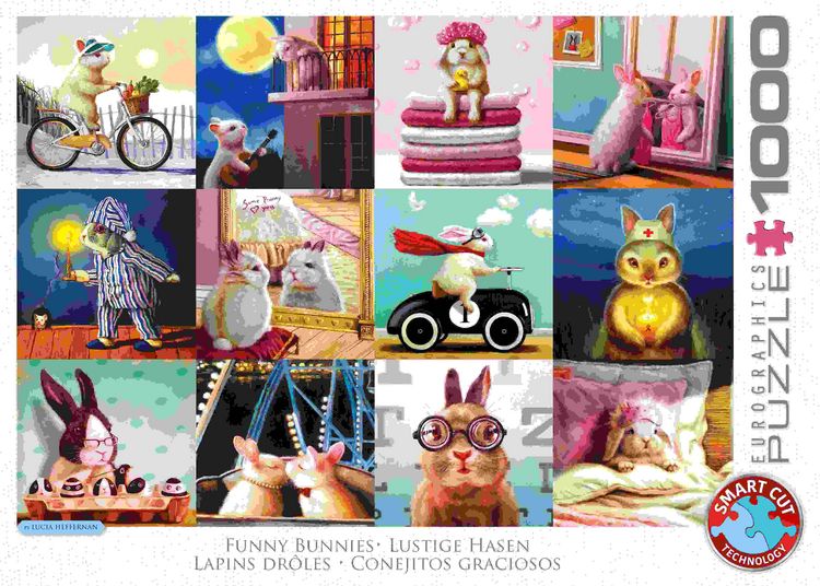 Produktbild: Puzzle 1000 Teile - Lucia Heffernan: Funny Bunnies