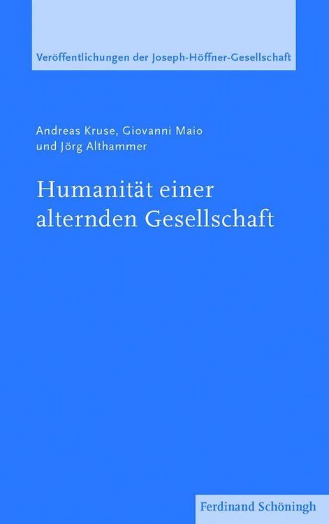 Produktbild: Humanit&auml;t einer alternden Gesellschaft