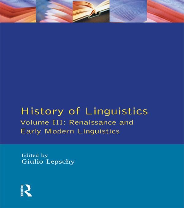 Produktbild: History of Linguistics Vol III