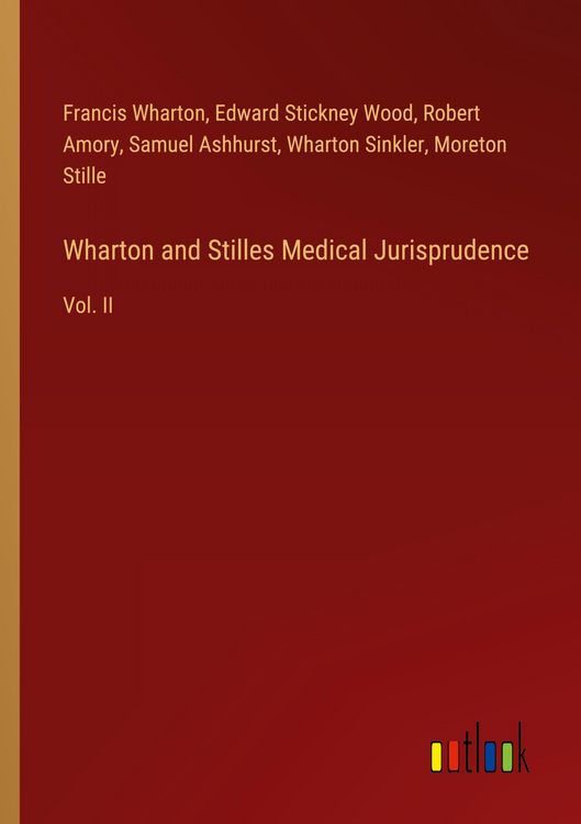 Produktbild: Wharton and Stilles Medical Jurisprudence
