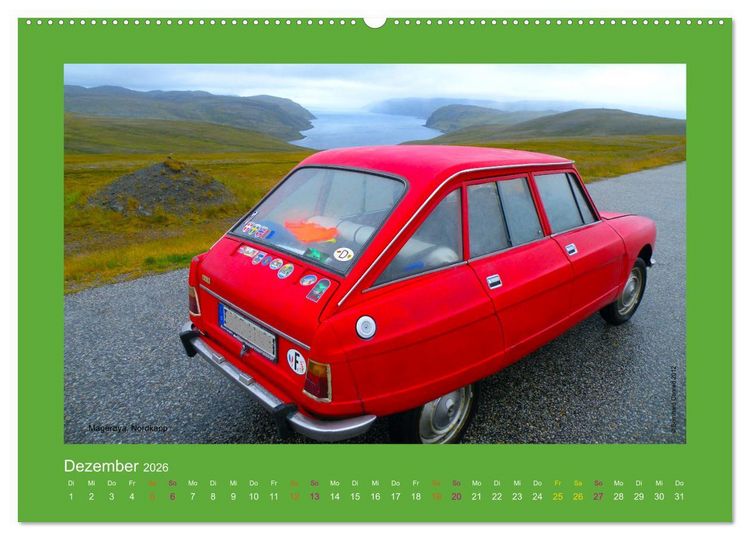 Produktbild: Abenteuer Citroen Ami 8 (hochwertiger Premium Wandkalender 2026 DIN A2 quer), Kunstdruck in Hochglanz