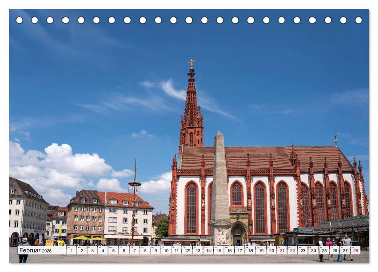 Produktbild: W&uuml;rzburg - Bayern (Tischkalender 2026 DIN A5 quer), CALVENDO Monatskalender