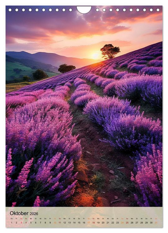 Produktbild: Lila, die Farbe der Mystik (Wandkalender 2026 DIN A4 hoch), CALVENDO Monatskalender