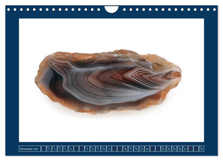 Produktbild: Agates - Polished semi-precious stones (Wall Calendar 2026 DIN A4 landscape), CALVENDO 12 Month Wall Calendar