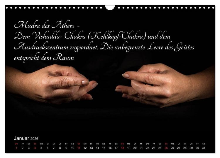 Produktbild: Mudras / 2026 (Wandkalender 2026 DIN A3 quer), CALVENDO Monatskalender