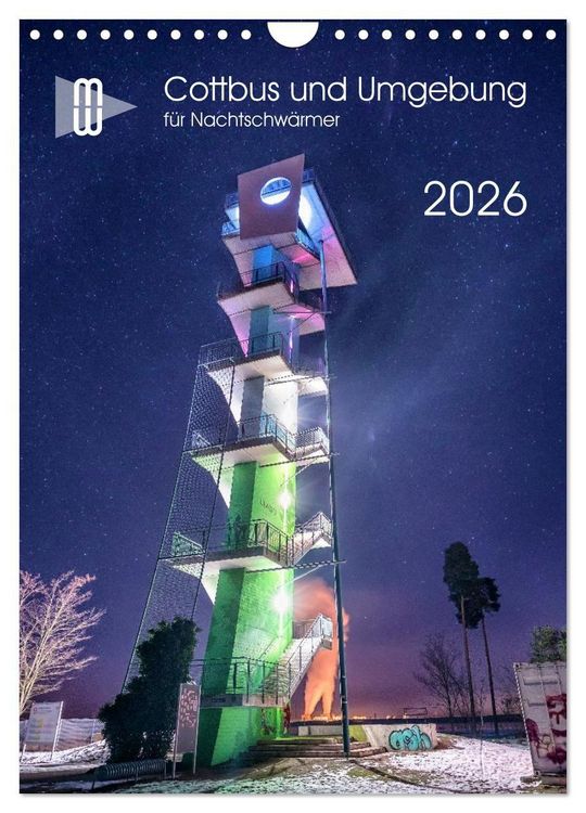 Produktbild: Cottbus und Umgebung f&uuml;r Nachtschw&auml;rmer (Wandkalender 2026 DIN A4 hoch), CALVENDO Monatskalender