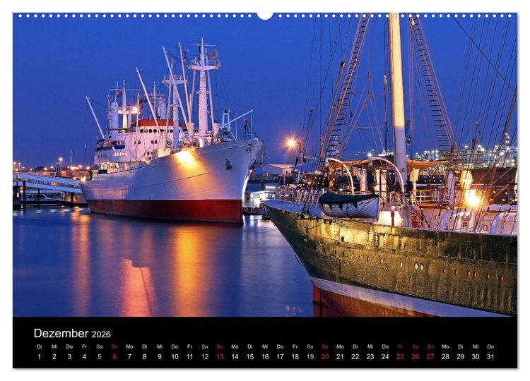 Produktbild: Hamburger Hafen (hochwertiger Premium Wandkalender 2026 DIN A2 quer), Kunstdruck in Hochglanz