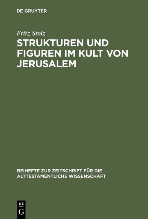 Produktbild: Strukturen und Figuren im Kult von Jerusalem