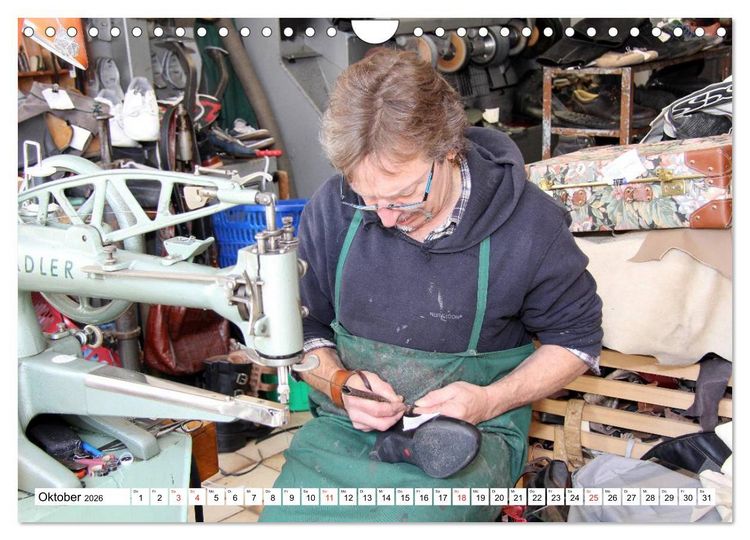 Produktbild: Das Handwerk der Schuhmacher (Wandkalender 2026 DIN A4 quer), CALVENDO Monatskalender