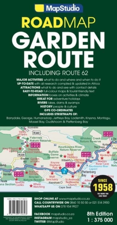 Produktbild: Garden Route & Route 62 Touristische Landkarte 1:375.000 / 1:20.000