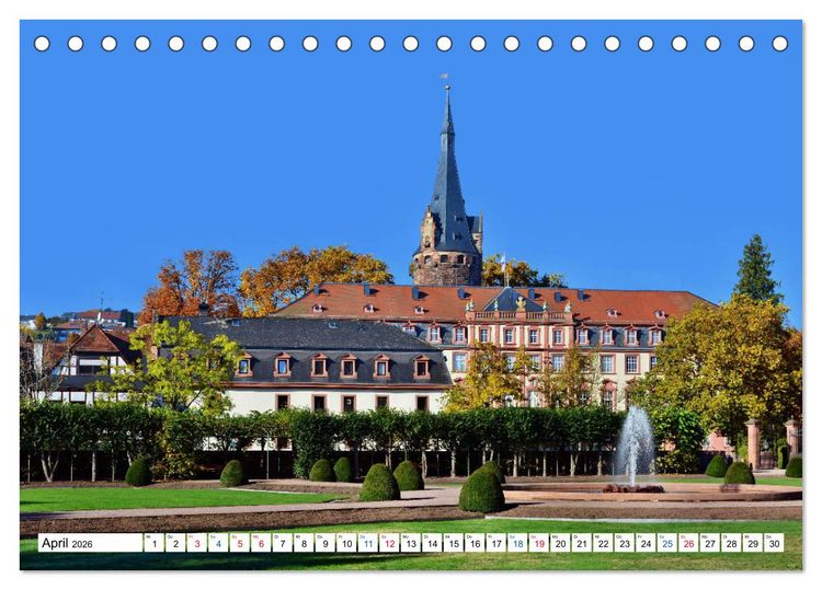 Produktbild: Erbach - Die Odenw&auml;lder Residenzstadt (Tischkalender 2026 DIN A5 quer), CALVENDO Monatskalender