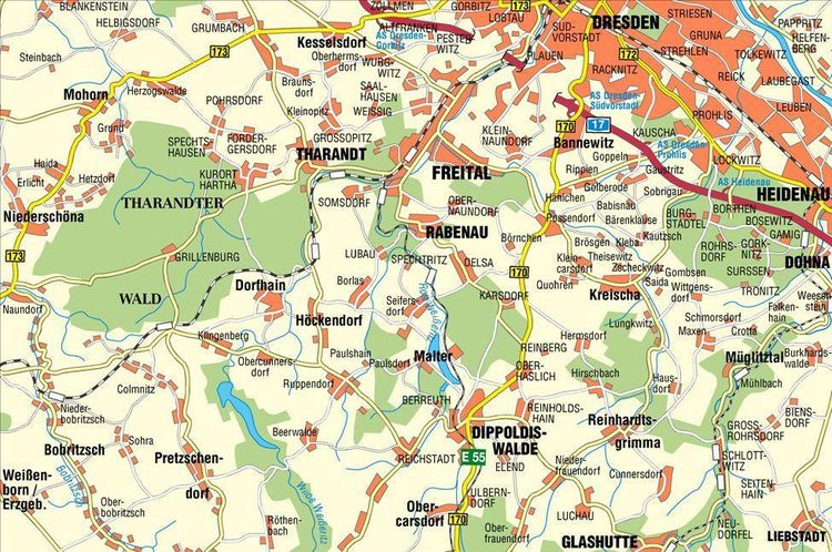 Produktbild: Wei&szlig;eritzt&auml;ler - Tharandter Wald Dippoldiswalder Heide - M&uuml;glitztal