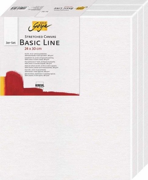 Produktbild: KREUL SOLO GOYA Stretched Canvas Basic Line, Keilrahmen 3er Set, 24 x 30 cm