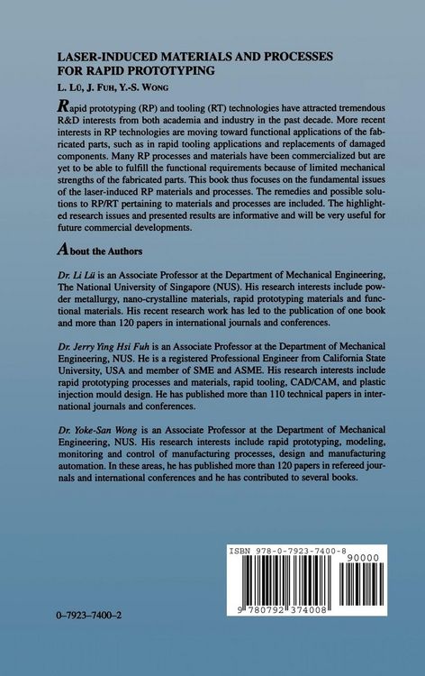 Produktbild: Laser-Induced Materials and Processes for Rapid Prototyping