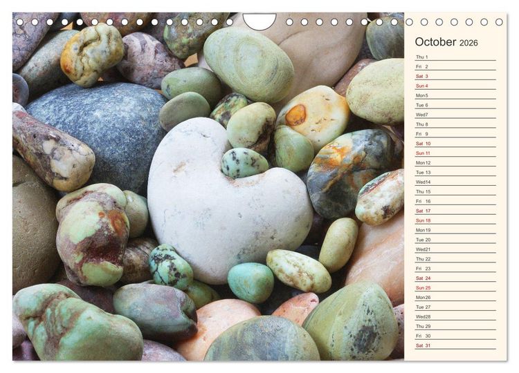 Produktbild: Shells, Stones and Sand (Wall Calendar 2026 DIN A4 landscape), CALVENDO 12 Month Wall Calendar