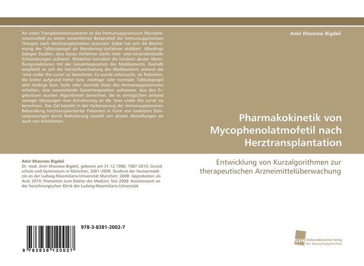 Produktbild: Pharmakokinetik von Mycophenolatmofetil nach Herztransplantation