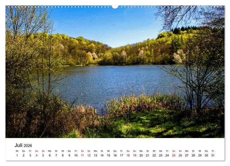 Produktbild: Sehenswertes in der Eifel - Die sch&ouml;nsten Maare (hochwertiger Premium Wandkalender 2026 DIN A2 quer), Kunstdruck in Hochglanz