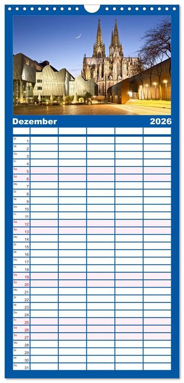 Produktbild: Familienplaner 2026 - Welterbe - Kultur und Natur in Deutschland mit 5 Spalten (Wandkalender, 21 x 45 cm) CALVENDO