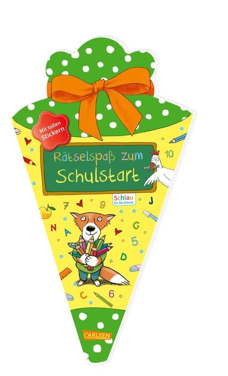 Bild vom Artikel Schlau für die Schule: Rätselspaß zum Schulstart mit Stickern (Schultüte 2023 grün/gelb) vom Autor Caroline Fuchs
