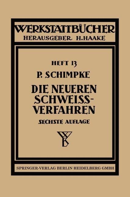Produktbild: Die neueren Schwei&szlig;verfahren