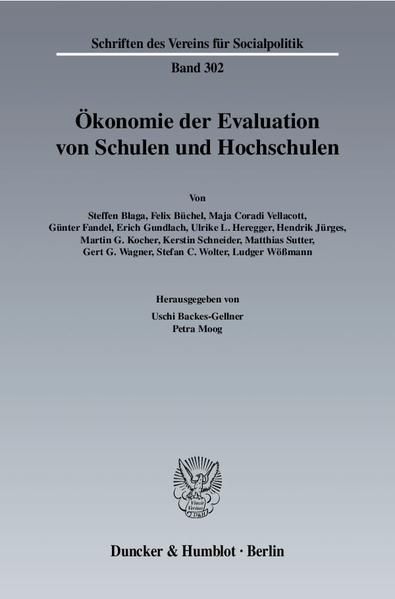 Produktbild: &Ouml;konomie der Evaluation von Schulen und Hochschulen.