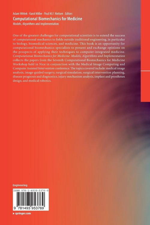 Produktbild: Computational Biomechanics for Medicine