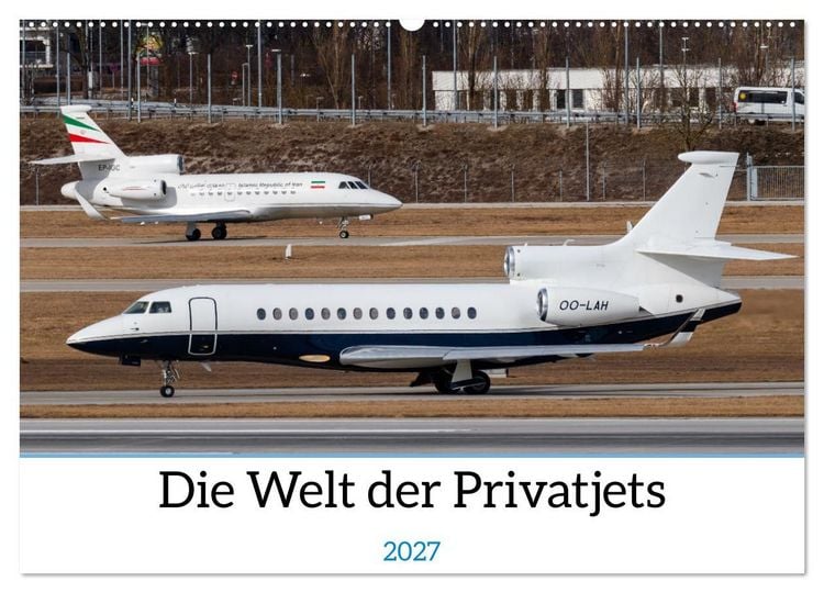 Produktbild: Die Welt der Privatjets (Wandkalender 2027 DIN A2 quer), CALVENDO Monatskalender
