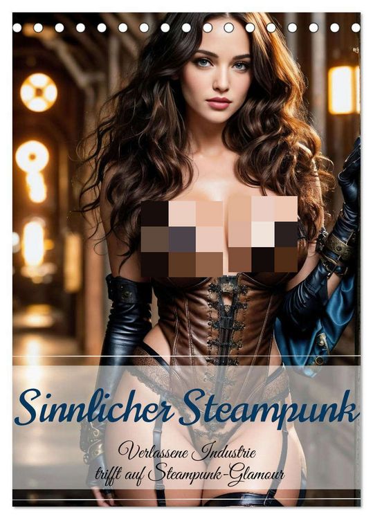 Produktbild: Sinnlicher Steampunk (Tischkalender 2026 DIN A5 hoch), CALVENDO Monatskalender