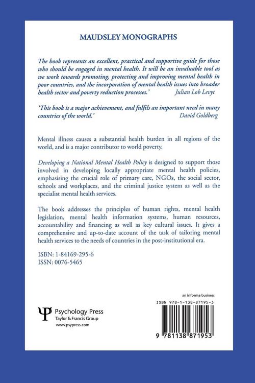 Produktbild: Developing a National Mental Health Policy