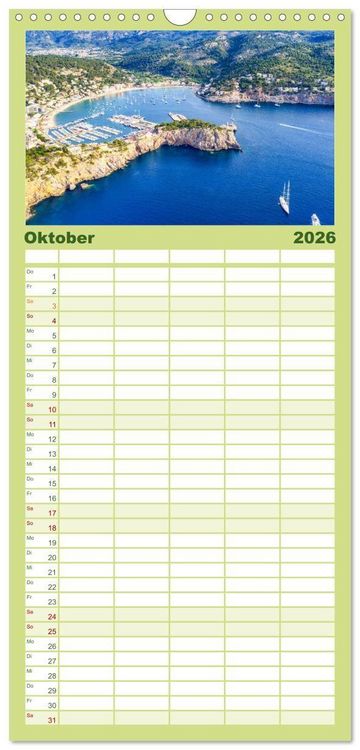 Produktbild: Familienplaner 2026 - Mallorca - einzigartige Luftbildaufnahmen mit 5 Spalten (Wandkalender, 21 x 45 cm) CALVENDO
